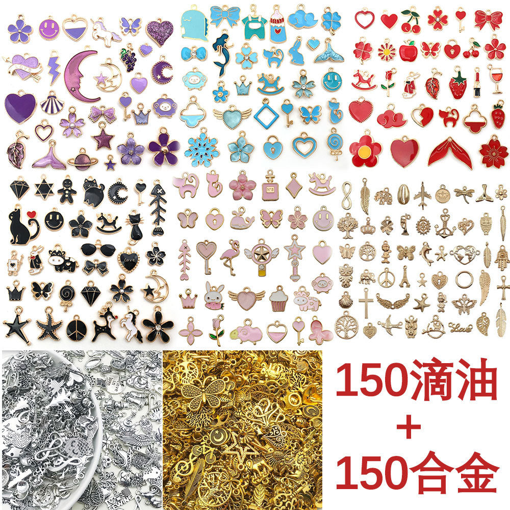pendant Charms mix collections - Dripping Alloy DIY Bracelet Necklace Earring Key Ring Pendant