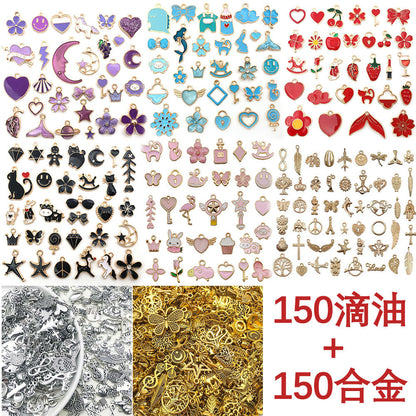 pendant Charms mix collections - Dripping Alloy DIY Bracelet Necklace Earring Key Ring Pendant