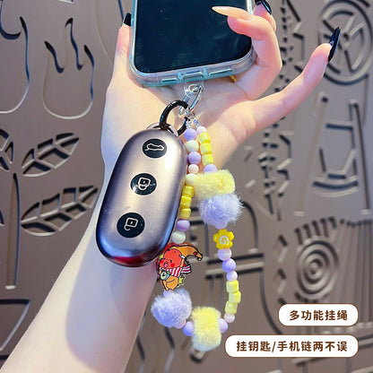 Creative DIY star doll hairball beaded mobile phone chain doll pendant handmade bag keychain pendant