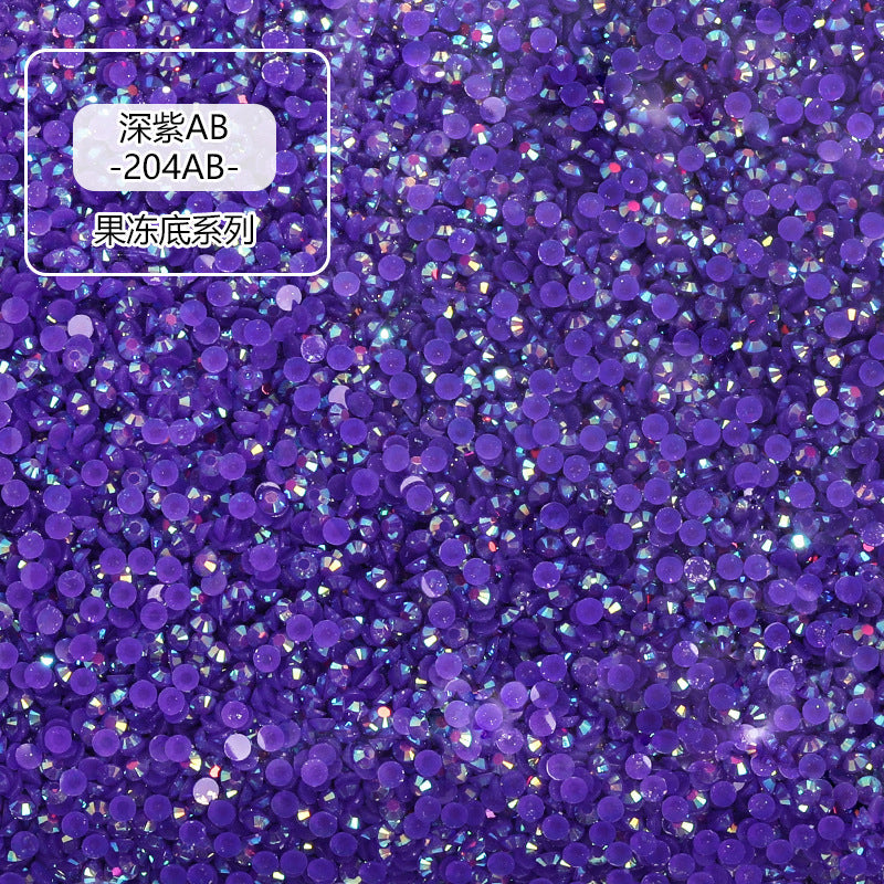 AB Colorful Resin Flat Bottom Rhinestones - Nail Art Clothing Shoes Bag Accessories