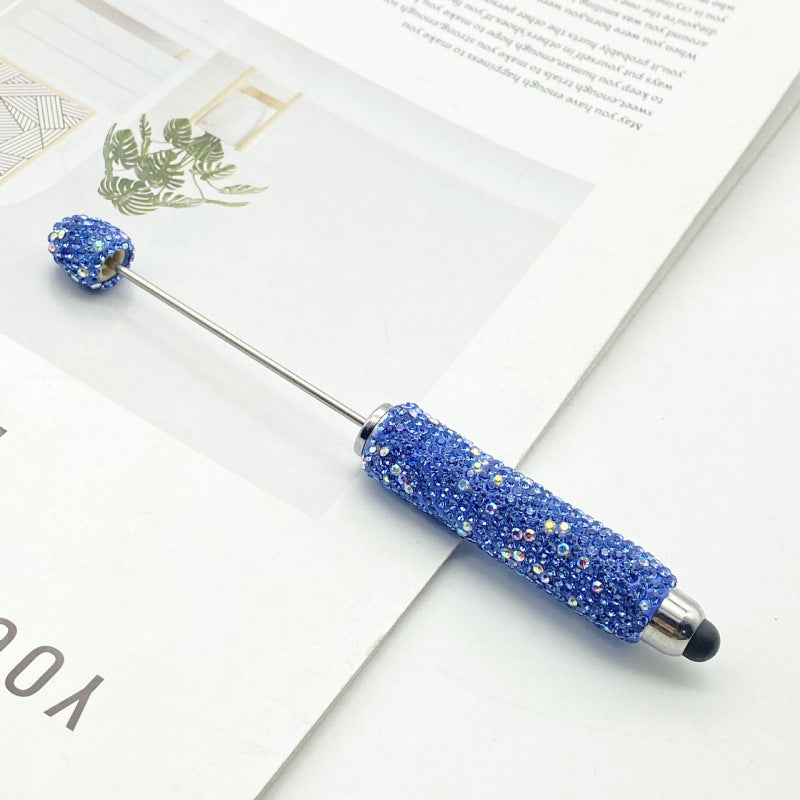 AB colorful full diamond touch screen pen DIY clay handmade rhinestone ballpoint pen live broadcast hot sale beaded gift pen hot sale