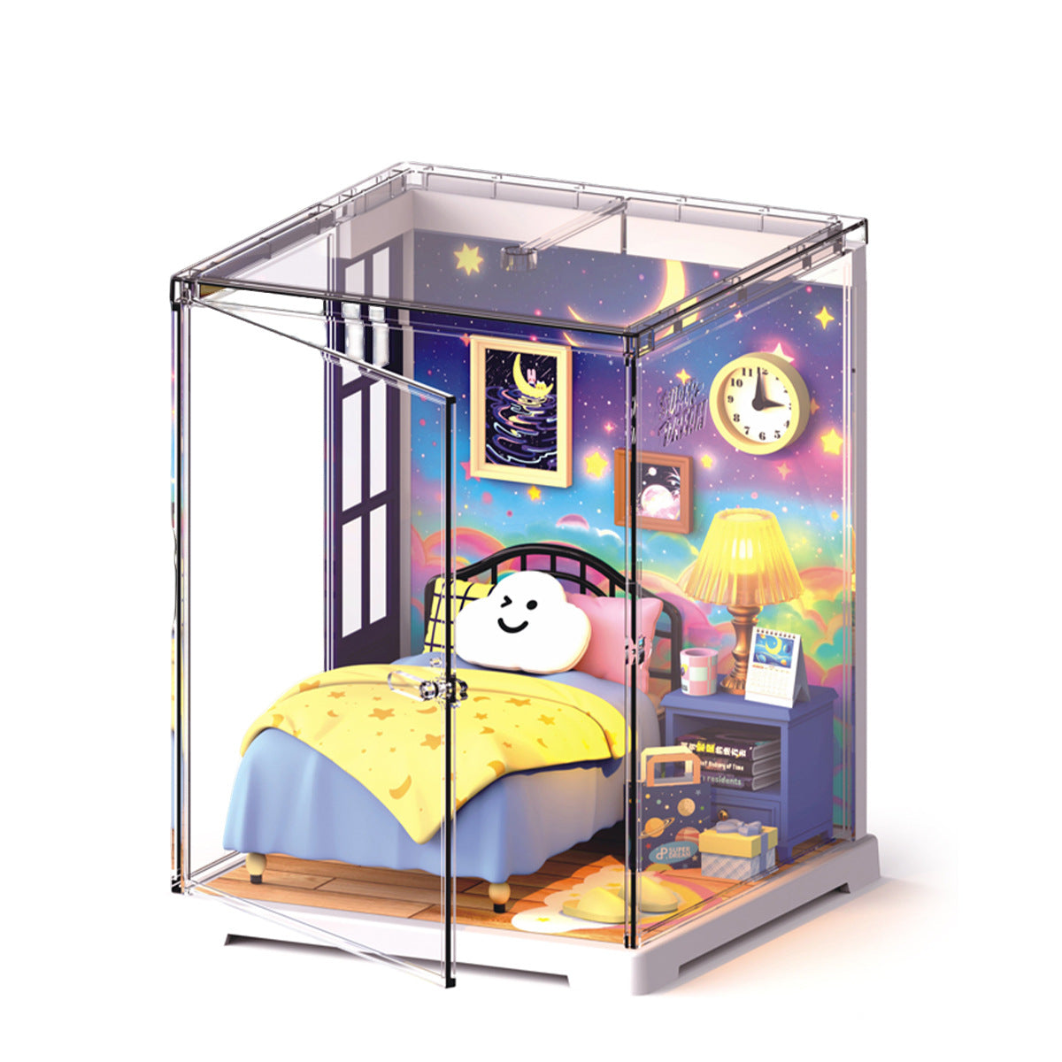 Kids handmade DIY cabin assembly miniature scene coffee house model toy mini three-dimensional puzzle small gift
