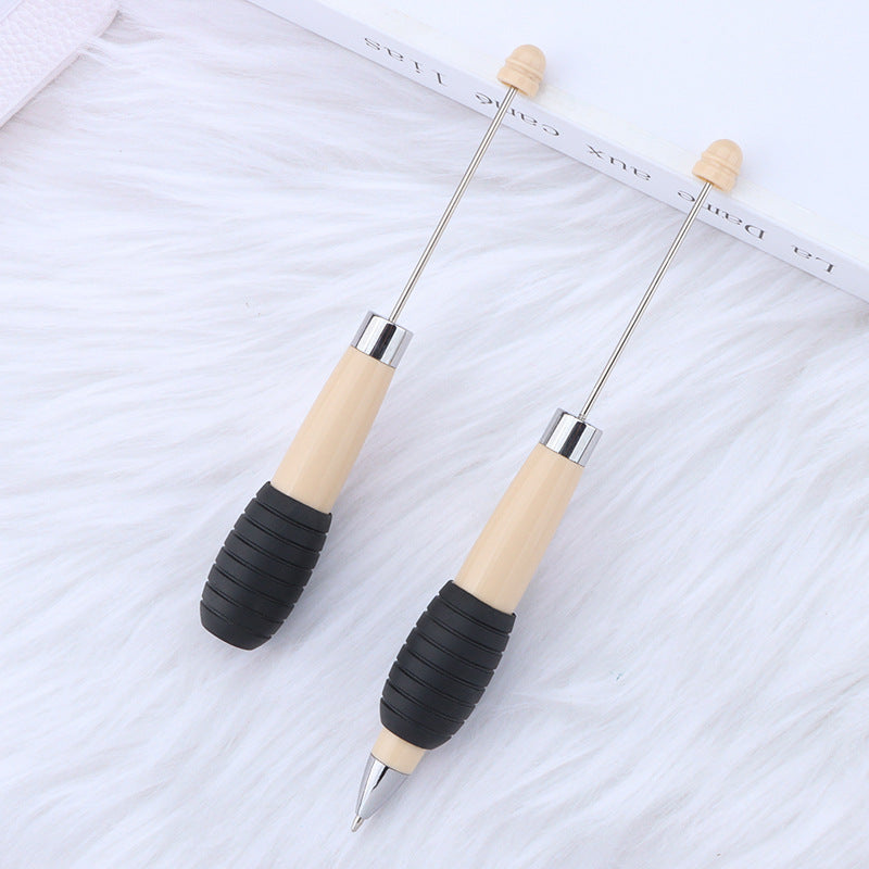 Creative DIY telescopic ballpoint pen, Morandi macaron color rotating telescopic beading, cute love small fresh ballpoint pen