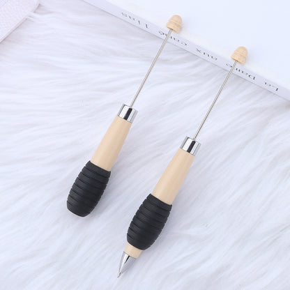 Creative DIY telescopic ballpoint pen, Morandi macaron color rotating telescopic beading, cute love small fresh ballpoint pen