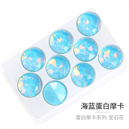 Xichuan crystal glass diamond 27mm gemstone flower pointed bottom special-shaped diamond DIY hair ornament diamond ornament super flash protein fantasy match
