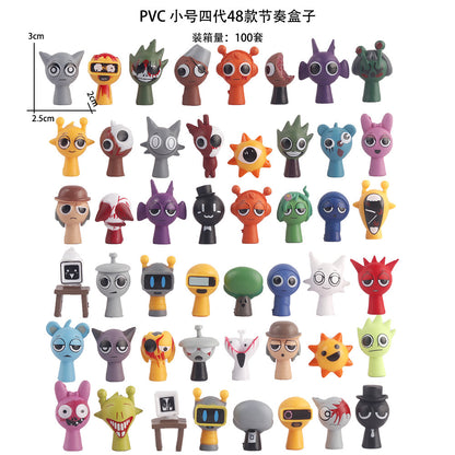 Cross-border hot selling rhythm box figure music game peripheral model doll ornament cake decoration ornament car mount