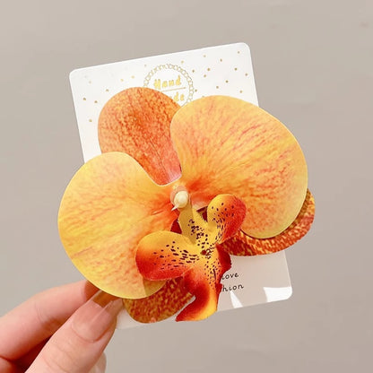 Flower hairpin female hottie photo headgear retro super fairy atmosphere blue beautiful new Chinese side clip hair accessories