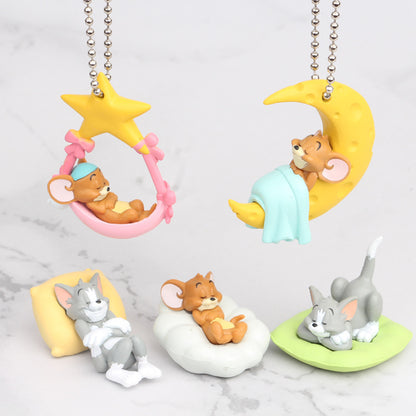 Spot cat and mouse sleeping cat set of 5 cat tom ornaments pendant keychain accessories doll DIY