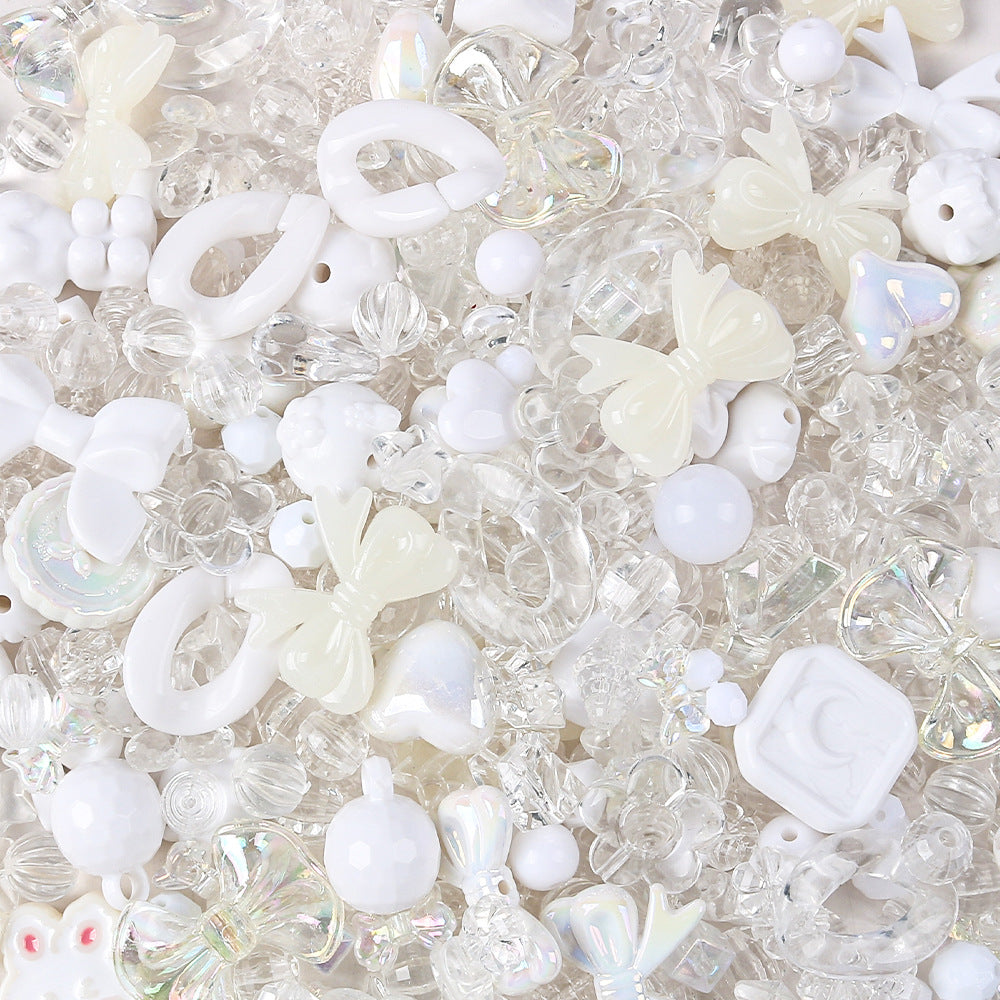 Cute Bow & Flower Acrylic Beads - DIY Mobile Phone Chain Necklace Lanyard Accessories