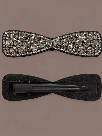 Japanese and Korean new rhinestone bow hair clip, side clip, side bangs clip, high-end front hair clip, hair clip
