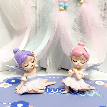 6 Angel Baby Figures Creative DIY Cake Decoration Cartoon Gacha Blind Box Doll Birthday Gift Toys