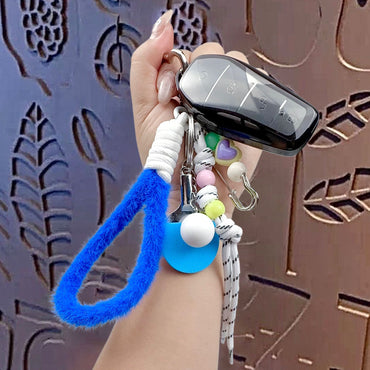 Creative miu tie table tennis love bracelet keychain pendant couple car bag keychain pendant gift