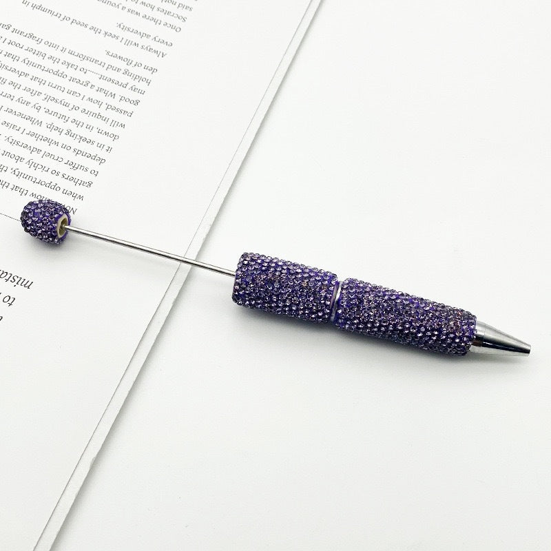 DIY solid color full diamond ballpoint pen exquisite heavy industry rhinestone cute ballpoint pen cross-border hot selling puzzle gift pen