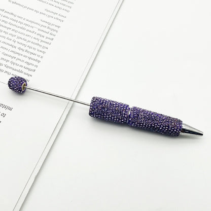 DIY solid color full diamond ballpoint pen exquisite heavy industry rhinestone cute ballpoint pen cross-border hot selling puzzle gift pen