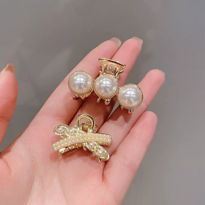 2026 new high-end flash diamond metal hairpin small grab clip women's bangs clip side forehead hairpin Korean headdress