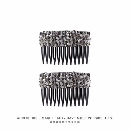 Elegant light luxury rhinestone hair comb, high-end inverted comb hair accessory, new style of bangs and loose hair organizer, side hair clip