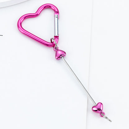 DIY Beaded Love Carabiner - Metal Bag Hook Jewelry Outdoor Kettle Backpack Carabiner