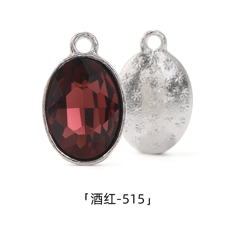 Cross-border wholesale oval pendants, zinc alloy pendants, earrings, bracelets, jewelry accessories, high-appearance oval single pendants