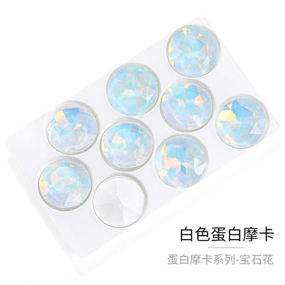 Xichuan crystal glass diamond 27mm gemstone flower pointed bottom special-shaped diamond DIY hair ornament diamond ornament super flash protein fantasy match