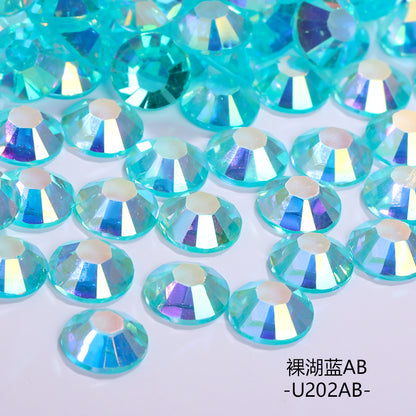AB Colorful Resin Flat Bottom Rhinestones - Nail Art Clothing Shoes Bag Accessories