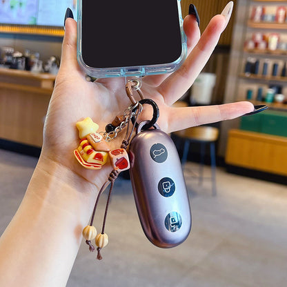 Creative Maillard DIY small drip slip keychain pendant female couple bag beaded mobile phone chain keychain pendant