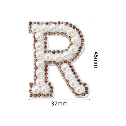Crystal yellow diamond 26-letter fabric patch set, hot-hot stamped colored letter patch for clothing bags, diamond patches