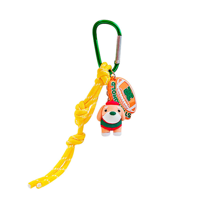 Creative Exquisite Trendy Dachshund Dog Doll Keychain - 3D Cartoon Puppy Couple Bag Pendant