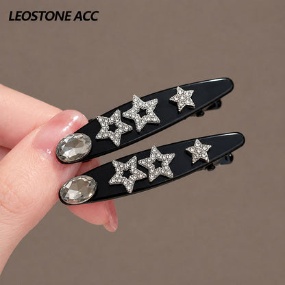 Small bangs clip shredded hairpin side forehead hairpin women's high-end new Korean mini flash diamond hairpin
