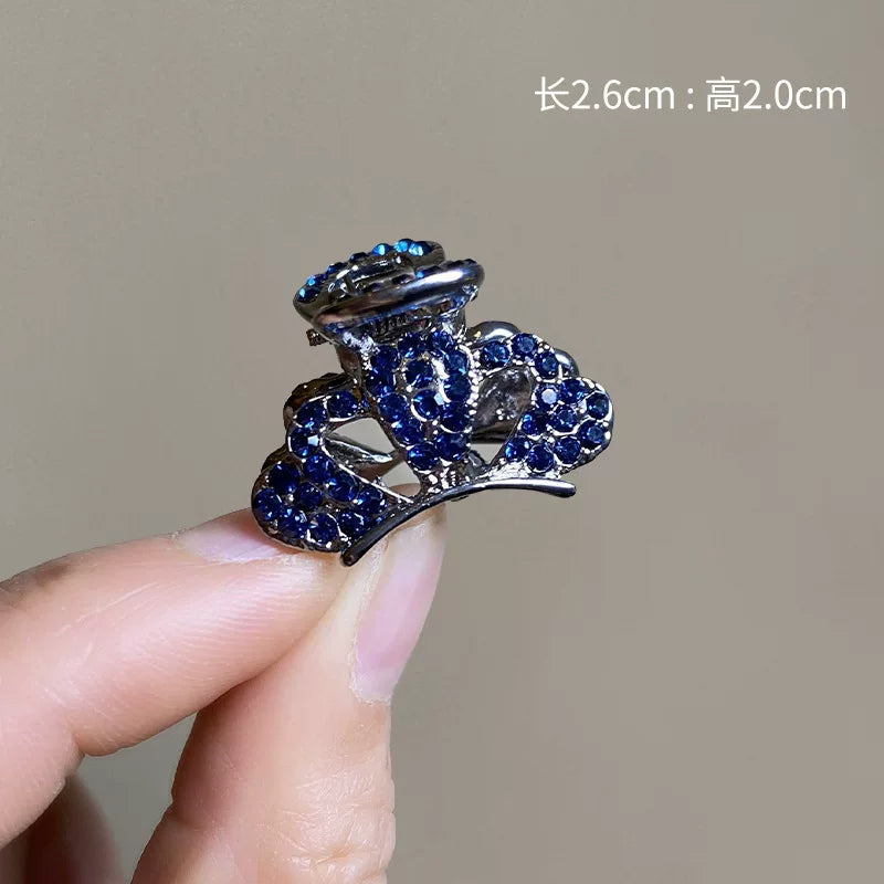 2026 new high-end flash diamond metal hairpin small grab clip women's bangs clip side forehead hairpin Korean headdress