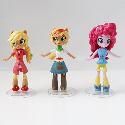 Cartoon Anime 6 Girl Patrol Figure Dolls Kids Dolls Cake Ornament Decoration Wholesale