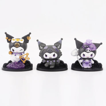 Anime werewolf killing Kuromi witch prophet doll model desktop microlandscape doll gacha ornament
