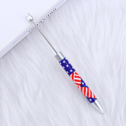 creative printed ballpoint pen diy beaded sunflower flag printed plastic ballpoint pen theme advertising gift pen