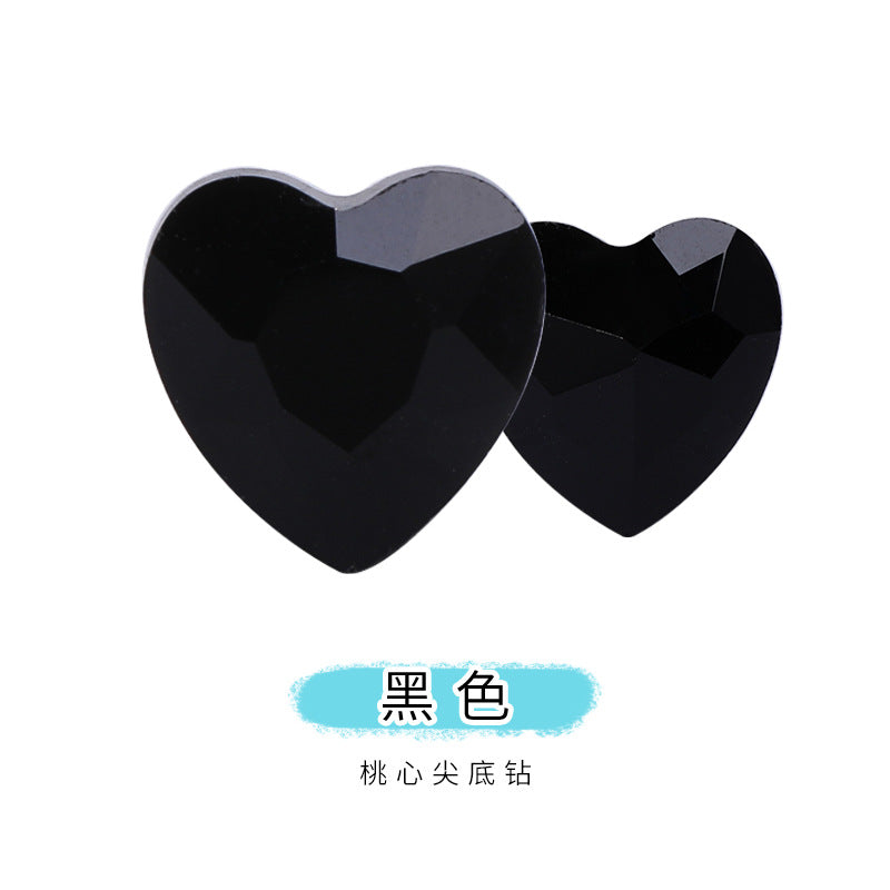 Heart Pointed Bottom Diamond Rhinestones - Crystal Glass Phone Sticker Clothing Headband Jewelry Accessories