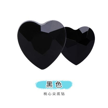 Heart Pointed Bottom Diamond Rhinestones - Crystal Glass Phone Sticker Clothing Headband Jewelry Accessories