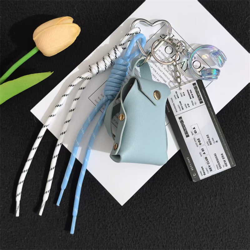 Leather Mini Envelope Coin Purse Worker Leather Keychain Portable Pocket Coin Item Organizer