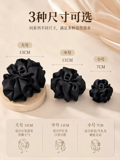 Black cloud bubble hair clip, small volume, sophisticated half-up, small claw clip, back hair updo, shark hair with hair styling flowers