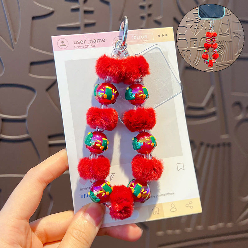 Creative Handmade DIY Plush Christmas Keychain Pendant Santa Miu Series Bag Ornament Small Gift