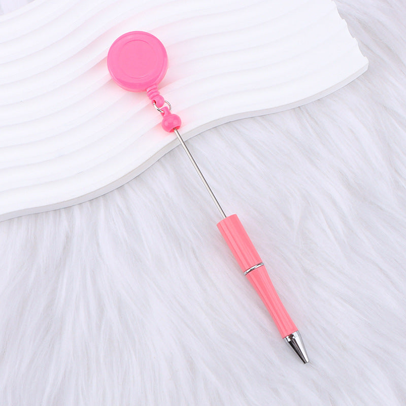 DIY easy to pull buckle ballpoint pen color plastic retractable doctor nurse badge card easy pull cable buckle