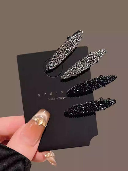 Delicate side clips, headwear, elegant new high-end mini mini rhinestone duckbill clips, broken hairpin and bang clips