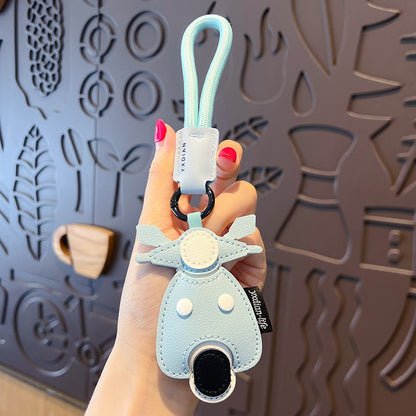 Creative PU Leather Transportation Keychain Pendant Cute Couple Bag Keychain Pendant Small Gift Wholesale