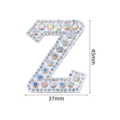 In stock AB color hot stamp diamonds, pearl letter embroidery badges, badges, patch patches, apparel accessories, full diamonds, full diamonds