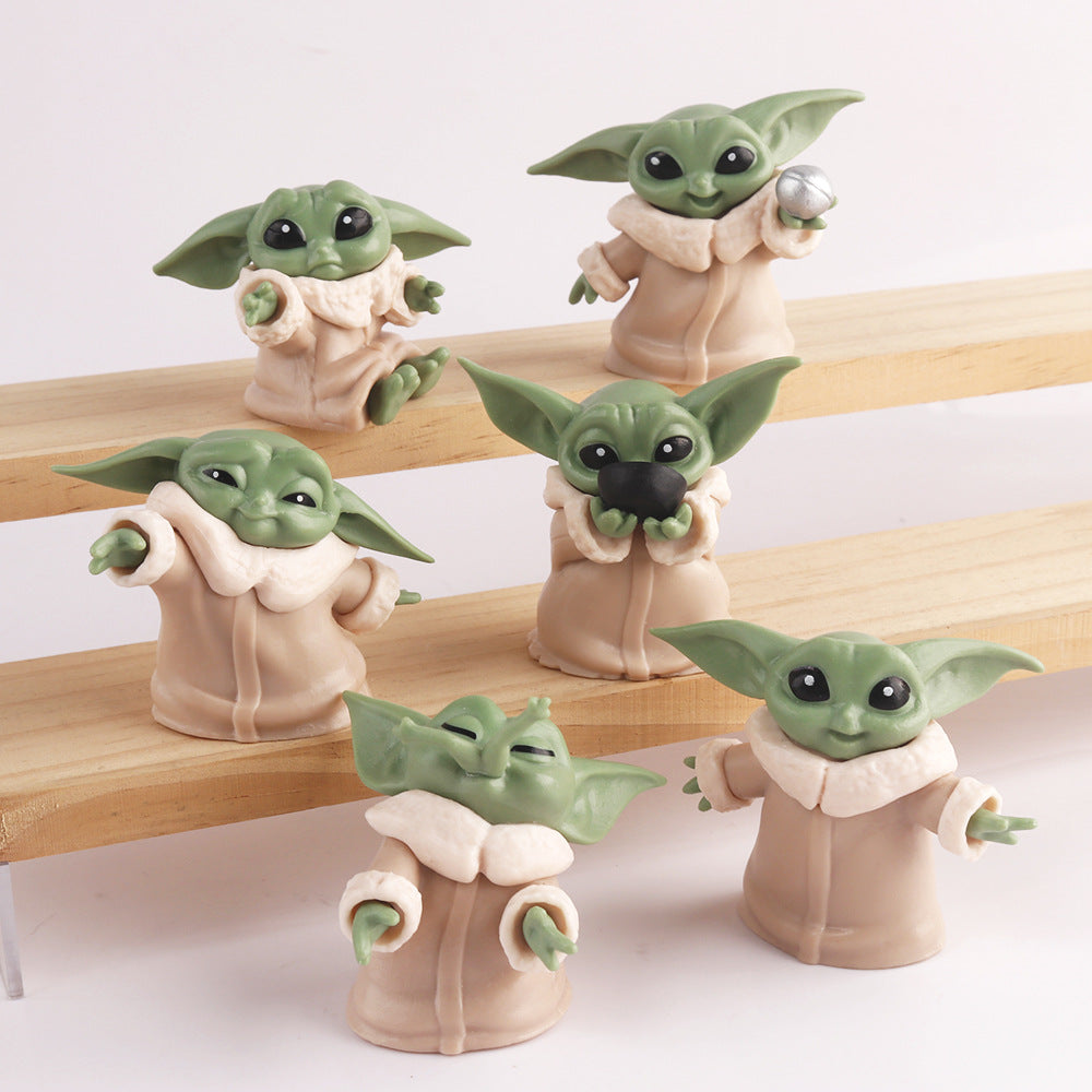 6 Baby Yoda Star Wars Mandalorian Blind Box Toy Baby Yoda Doll Toy Model Ornaments