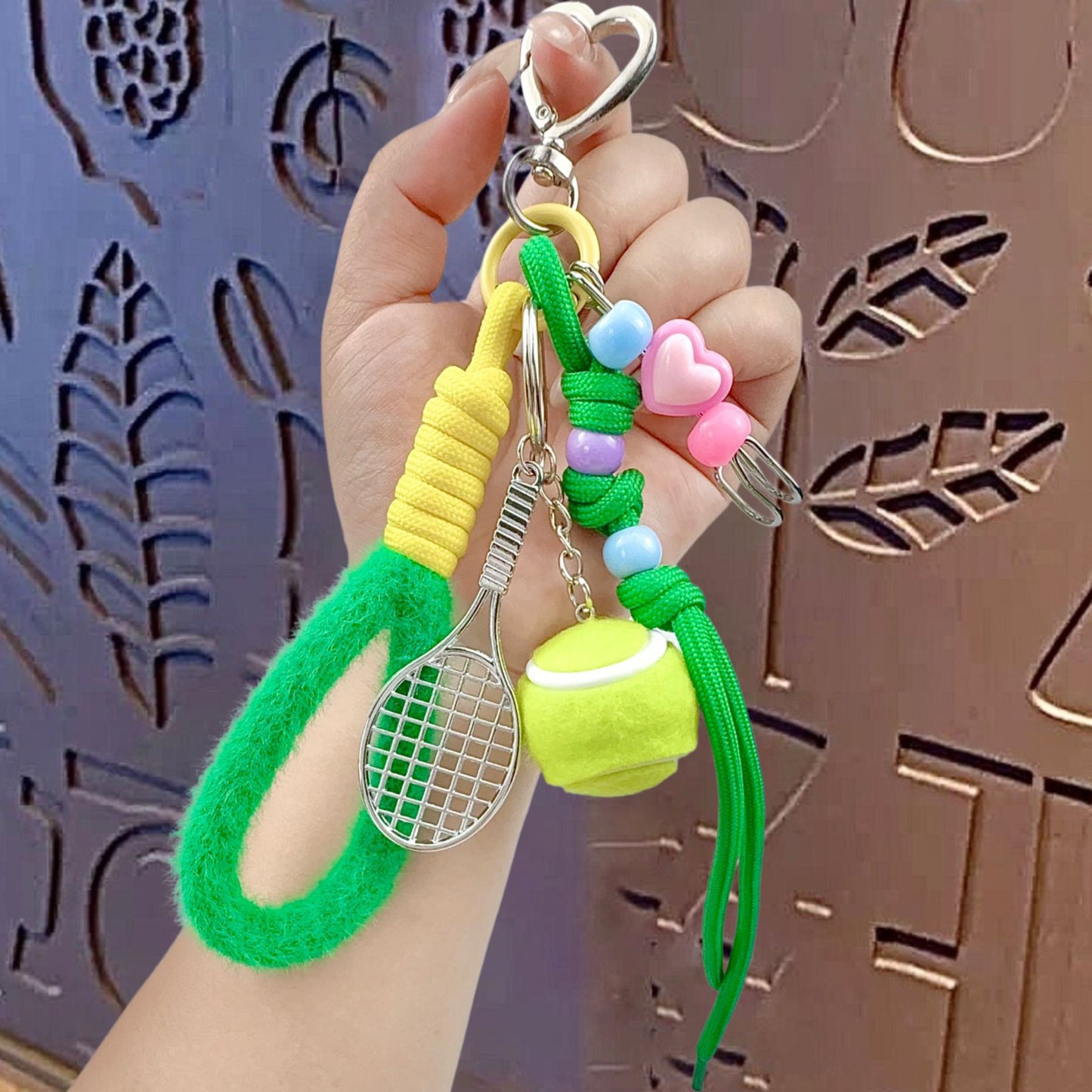 miu tennis rope keychain school bag pendant cute couple bag key chain charm small gift wholesale