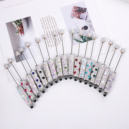 Colorful full diamond touch screen ballpoint pen creative DIY beaded multi-color love rhinestone ballpoint pen advertising gift pen