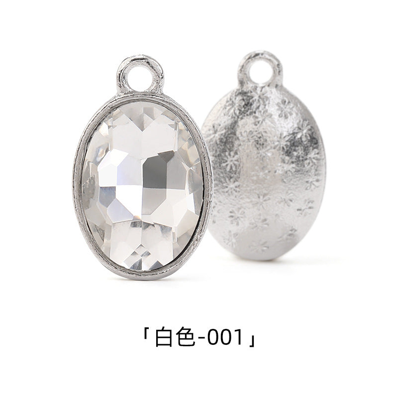 Cross-border wholesale oval pendants, zinc alloy pendants, earrings, bracelets, jewelry accessories, high-appearance oval single pendants