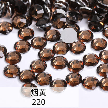 Resin flat bottom diamond, super flash nail drill, wedding dress decoration accessories, mobile phone case sticker diamond, round flat bottom resin diamond