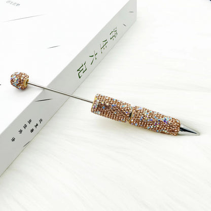 AB full diamond ballpoint pen diy cross-border creative beaded ballpoint pen cap with diamond heavy industry gift pen spot wholesale