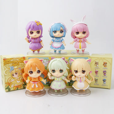 Meng said that the macaron princess is cute, charming eyes, healing doll cake ornaments, capsule toy machine doll figures