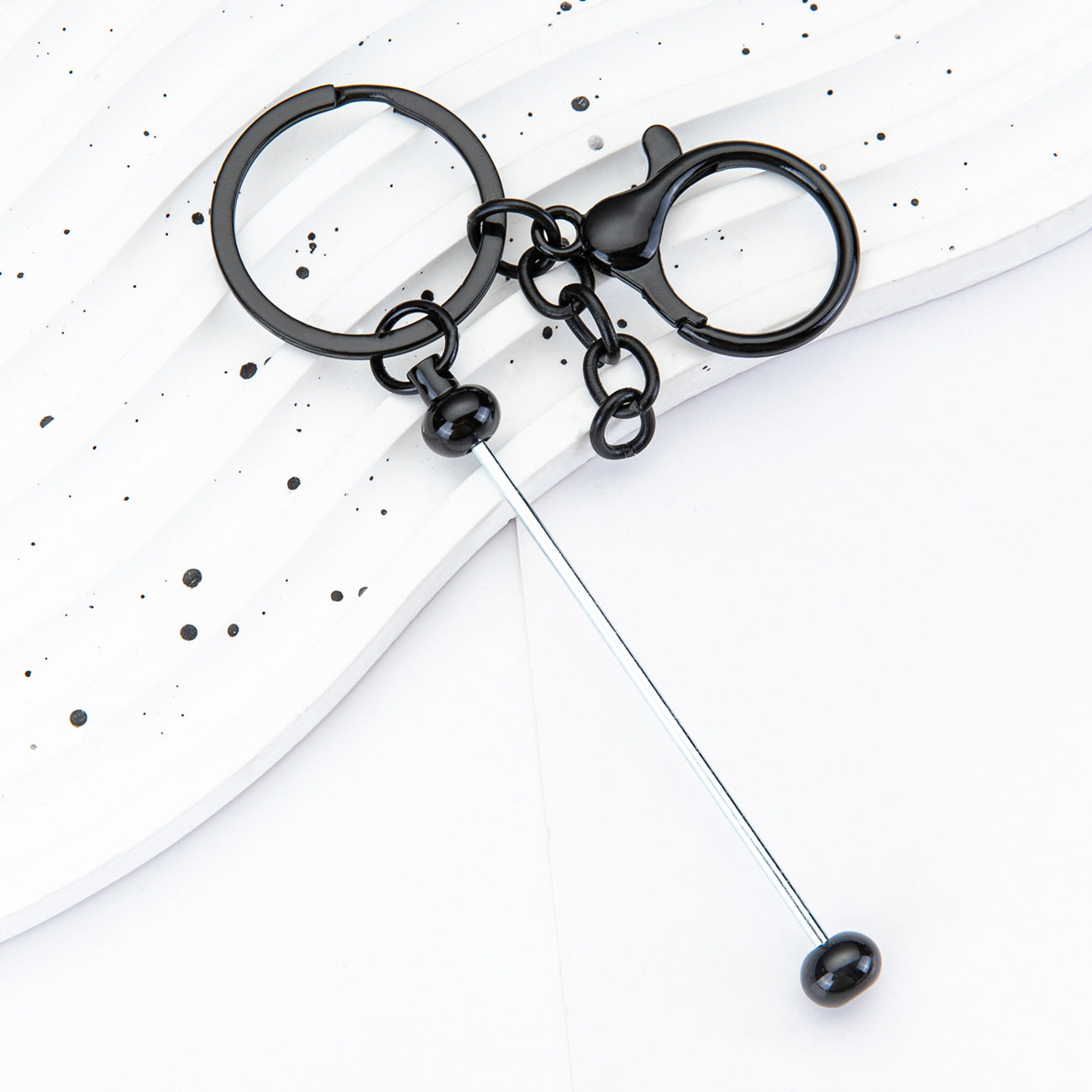 DIY Beaded Keychain - Wholesale Small Gift Pendant Metal Gradient Colored Keychain
