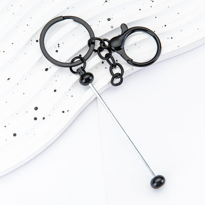 DIY Beaded Keychain - Wholesale Small Gift Pendant Metal Gradient Colored Keychain